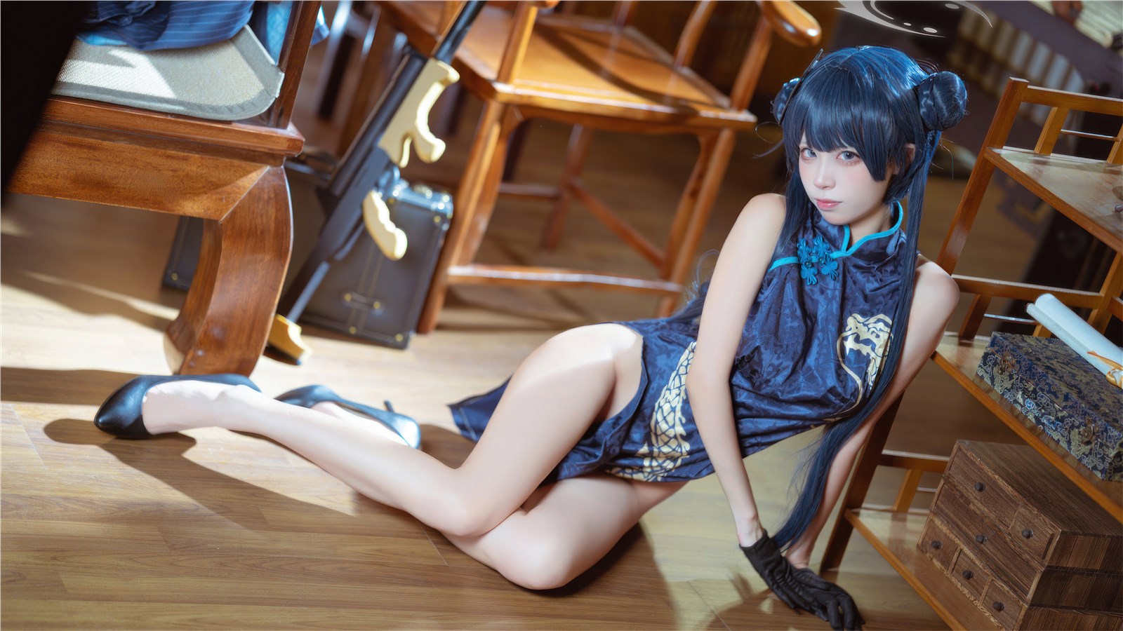 Is it the Three Worlds - NO.031 Blue Archival Concubine Saki Qipao(18)